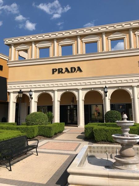 Prada storefront at a US premium outlet
